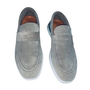 Wolf & Shepherd Grey Suede high quality premium penny loafers Men's Size 9.5